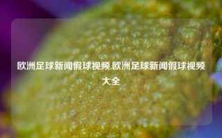 欧洲足球新闻假球视频,欧洲足球新闻假球视频大全