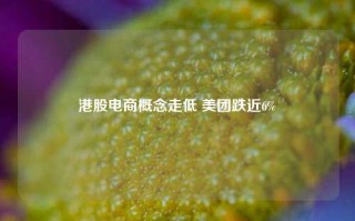 港股电商概念走低 美团跌近6%