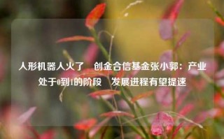 人形机器人火了 创金合信基金张小郭：产业处于0到1的阶段 发展进程有望提速