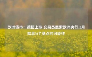 欧洲债市：德债上涨 交易员思索欧洲央行12月降息50个基点的可能性