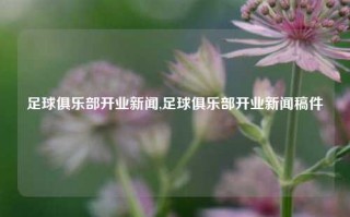 足球俱乐部开业新闻,足球俱乐部开业新闻稿件