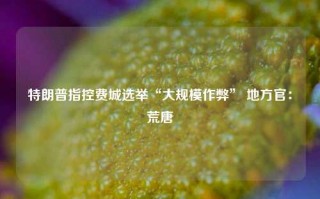 特朗普指控费城选举“大规模作弊” 地方官：荒唐