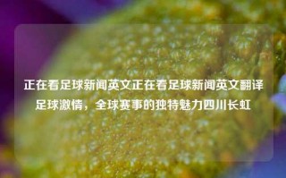 正在看足球新闻英文正在看足球新闻英文翻译足球激情，全球赛事的独特魅力四川长虹