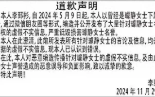 网友登报向百度前副总裁璩静道歉：曾自称其下属，编造虚假不实信息