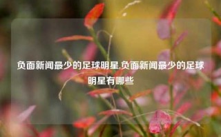 负面新闻最少的足球明星,负面新闻最少的足球明星有哪些