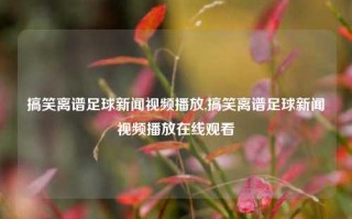 搞笑离谱足球新闻视频播放,搞笑离谱足球新闻视频播放在线观看