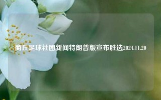 商丘足球社团新闻特朗普版宣布胜选2024.11.20