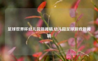 足球世界杯幼儿园新闻稿,幼儿园足球游戏新闻稿