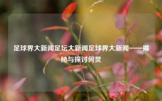 足球界大新闻足坛大新闻足球界大新闻——揭秘与探讨何炅