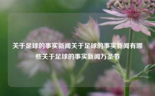 关于足球的事实新闻关于足球的事实新闻有哪些关于足球的事实新闻万圣节