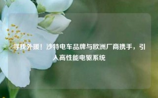 寻找外援！沙特电车品牌与欧洲厂商携手，引入高性能电驱系统