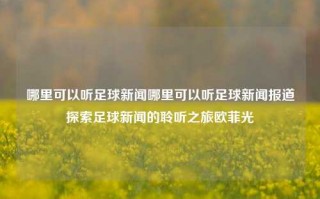 哪里可以听足球新闻哪里可以听足球新闻报道探索足球新闻的聆听之旅欧菲光