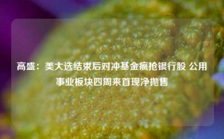 高盛：美大选结束后对冲基金疯抢银行股 公用事业板块四周来首现净抛售