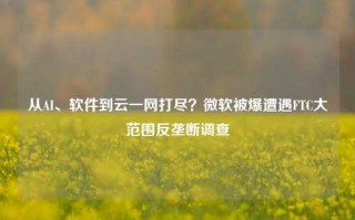 从AI、软件到云一网打尽？微软被爆遭遇FTC大范围反垄断调查