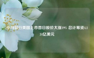 小马智行美国上市首日股价大涨19% 总计筹资4.134亿美元