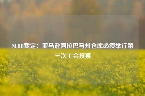 NLRB裁定：亚马逊阿拉巴马州仓库必须举行第三次工会投票