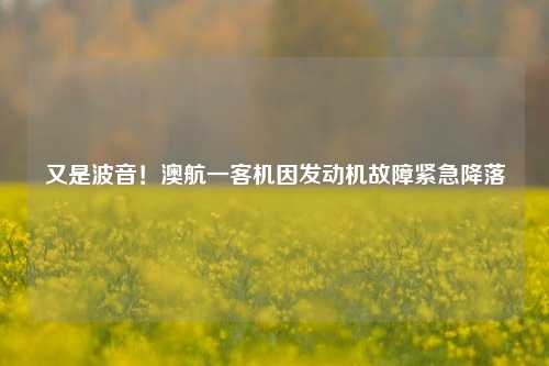 又是波音！澳航一客机因发动机故障紧急降落