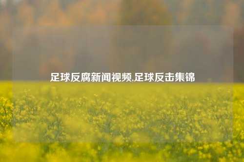 足球反腐新闻视频,足球反击集锦