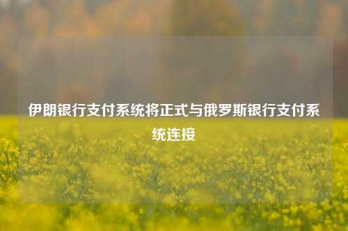 伊朗银行支付系统将正式与俄罗斯银行支付系统连接