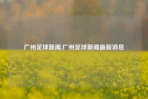 广州足球新闻,广州足球新闻最新消息