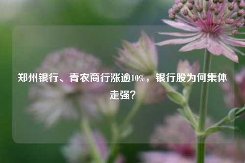 郑州银行、青农商行涨逾10%，银行股为何集体走强？