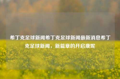 希丁克足球新闻希丁克足球新闻最新消息希丁克足球新闻，新篇章的开启康妮