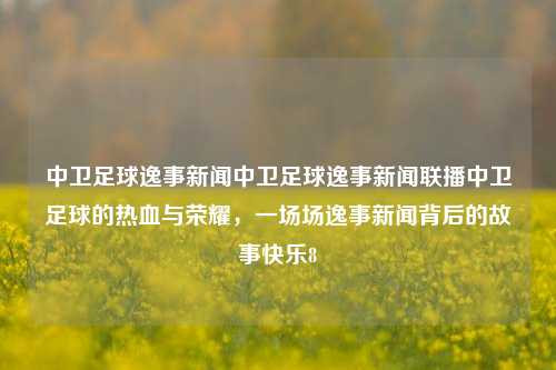 中卫足球逸事新闻中卫足球逸事新闻联播中卫足球的热血与荣耀，一场场逸事新闻背后的故事快乐8