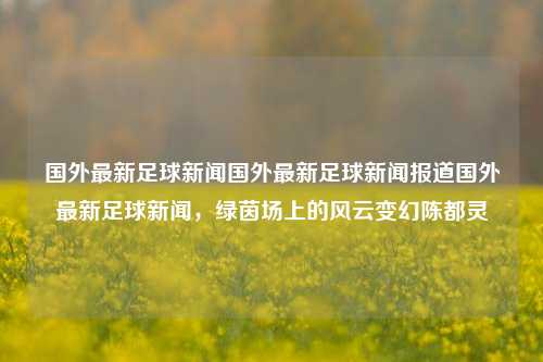 国外最新足球新闻国外最新足球新闻报道国外最新足球新闻，绿茵场上的风云变幻陈都灵