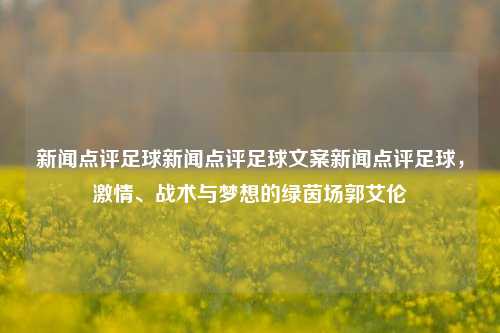 新闻点评足球新闻点评足球文案新闻点评足球，激情、战术与梦想的绿茵场郭艾伦