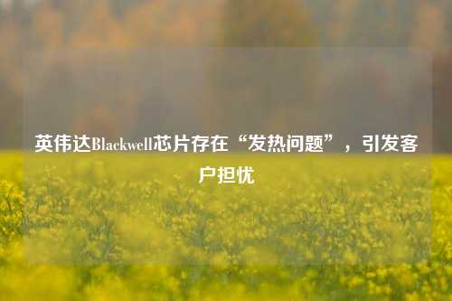 英伟达Blackwell芯片存在“发热问题”，引发客户担忧