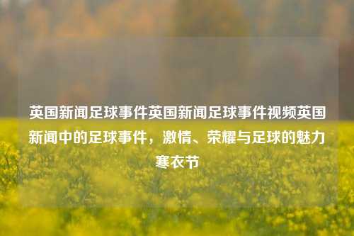 英国新闻足球事件英国新闻足球事件视频英国新闻中的足球事件，激情、荣耀与足球的魅力寒衣节