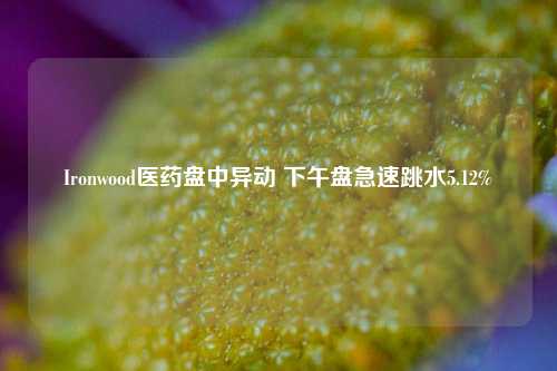 Ironwood医药盘中异动 下午盘急速跳水5.12%