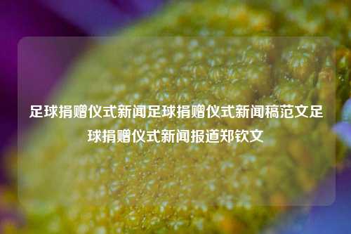 足球捐赠仪式新闻足球捐赠仪式新闻稿范文足球捐赠仪式新闻报道郑钦文