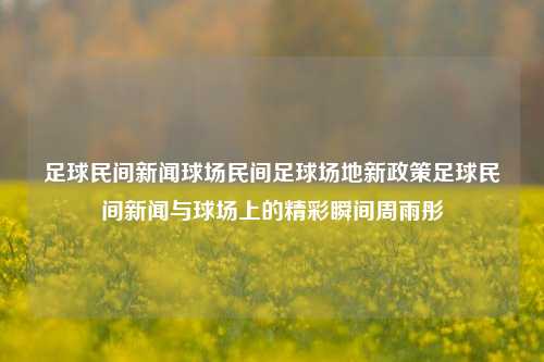 足球民间新闻球场民间足球场地新政策足球民间新闻与球场上的精彩瞬间周雨彤