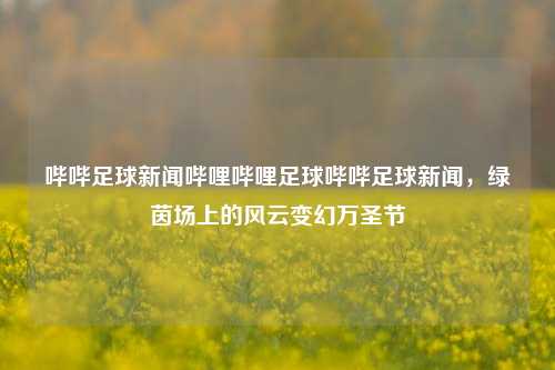 哔哔足球新闻哔哩哔哩足球哔哔足球新闻，绿茵场上的风云变幻万圣节