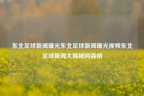 东北足球新闻曝光东北足球新闻曝光视频东北足球新闻大揭秘阿森纳