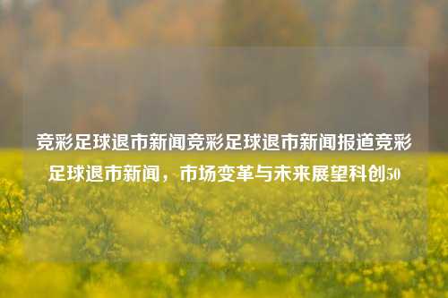 竞彩足球退市新闻竞彩足球退市新闻报道竞彩足球退市新闻，市场变革与未来展望科创50