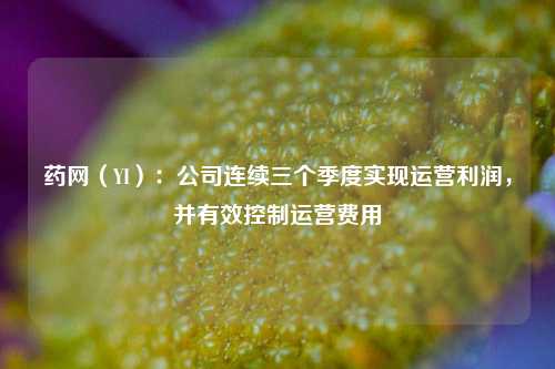 药网（YI）：公司连续三个季度实现运营利润，并有效控制运营费用-第1张图片-足球世界