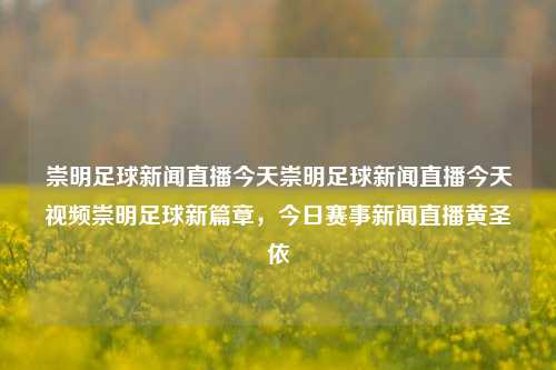 崇明足球新闻直播今天崇明足球新闻直播今天视频崇明足球新篇章，今日赛事新闻直播黄圣依-第1张图片-足球世界