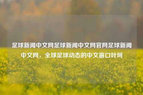 足球新闻中文网足球新闻中文网官网足球新闻中文网，全球足球动态的中文窗口叶珂-第1张图片-足球世界